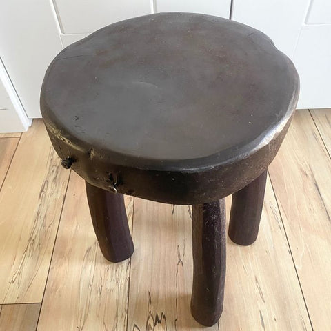 10”W x 14”H Lobi Stool | African Senufo Stool | African End Table | African Wooden Table | African Bench | Side Stool | Furniture
