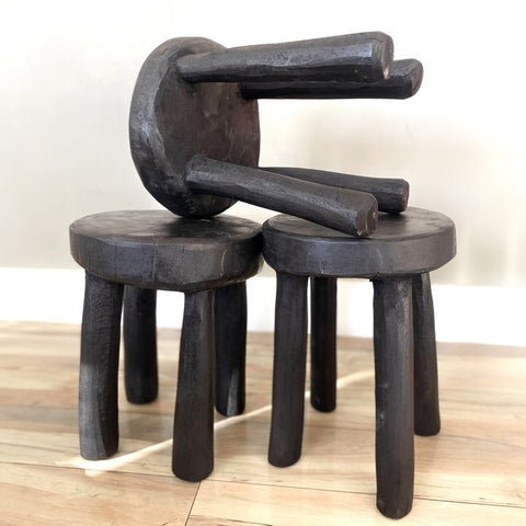 10”W x 12”H Lobi Stool | African Senufo Stool | African End Table | African Wooden Table | African Bench | Side Stool | Furniture