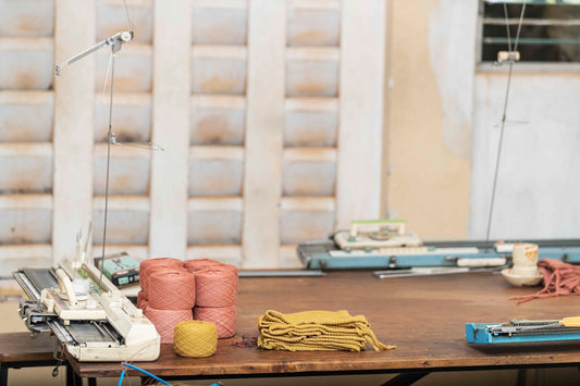 yellow textile on brown wooden table