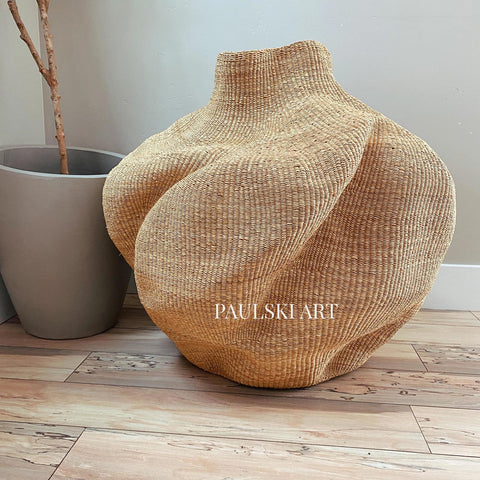 African bolga wave basket
