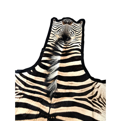 Felted A Grade Zebra Hide Rug #1