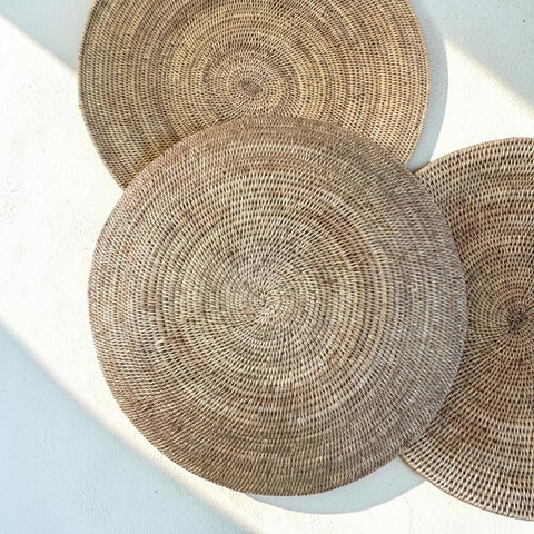 3 Antique Natural Makenge Baskets - Paulski Art