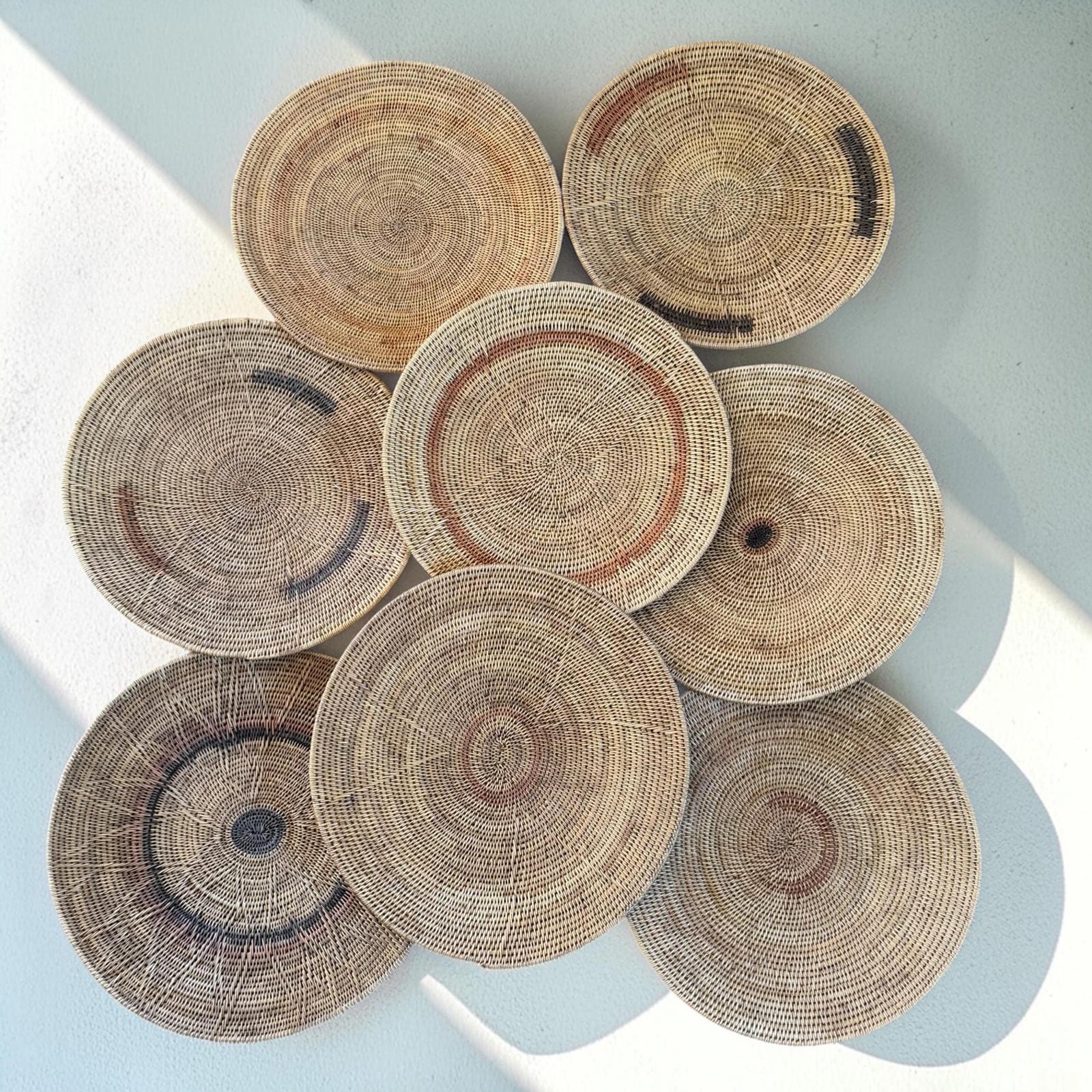 8 African Makenge Wall Baskets