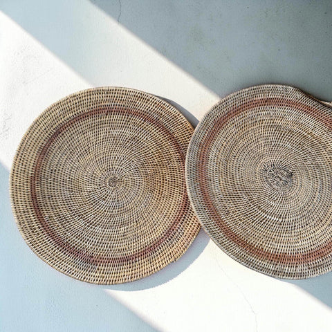 5 African Makenge Wall Baskets - Paulski Art