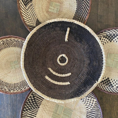 5 Makenge and Tonga Wall Basket Set 725 - Paulski Art