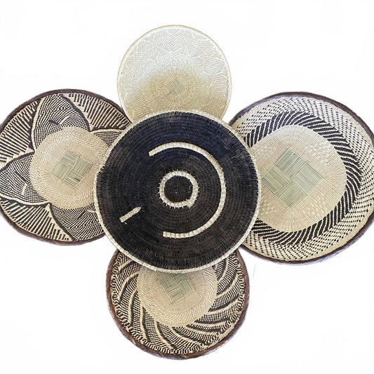 5 Makenge and Tonga Wall Basket Set 730 - Paulski Art