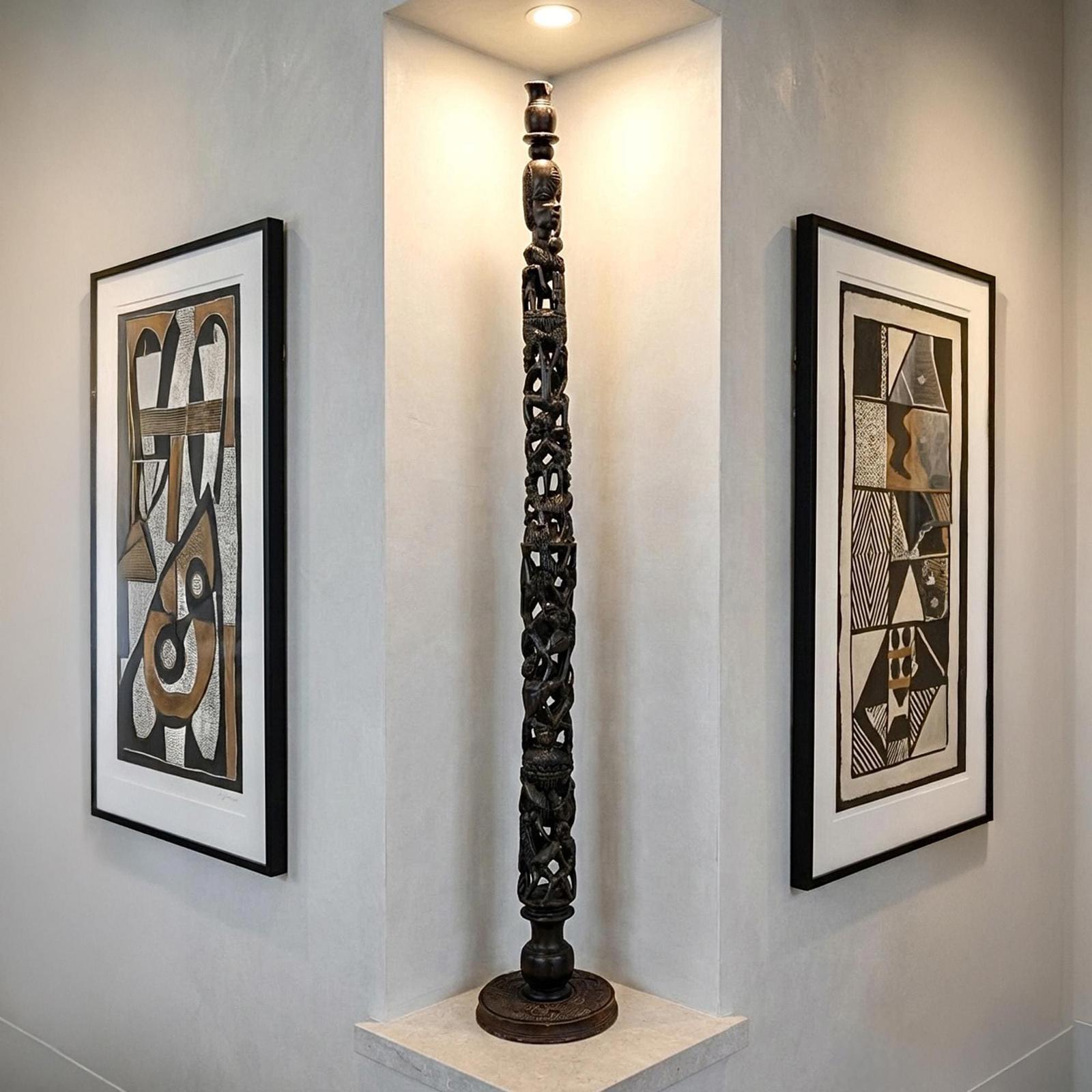 65” Ebony Makonde Tree of Life Sculpture