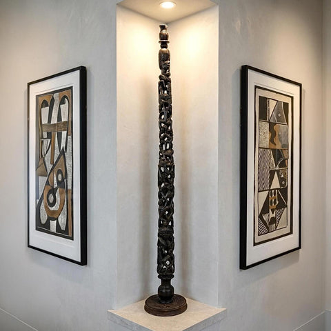 65” Ebony Makonde Tree of Life Sculpture - Paulski Art