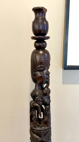 65” Ebony Makonde Tree of Life Sculpture - Paulski Art