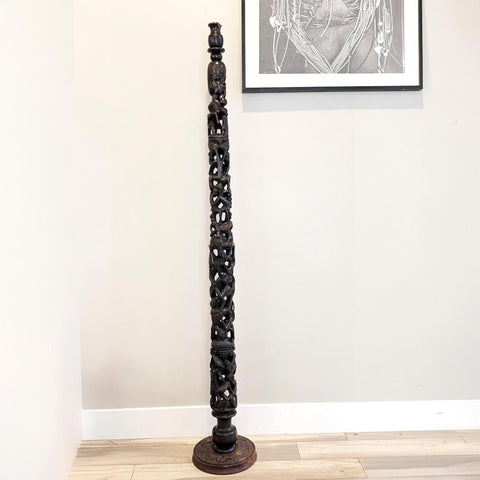 65” Ebony Makonde Tree of Life Sculpture - Paulski Art