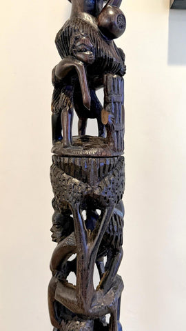 65” Ebony Makonde Tree of Life Sculpture - Paulski Art