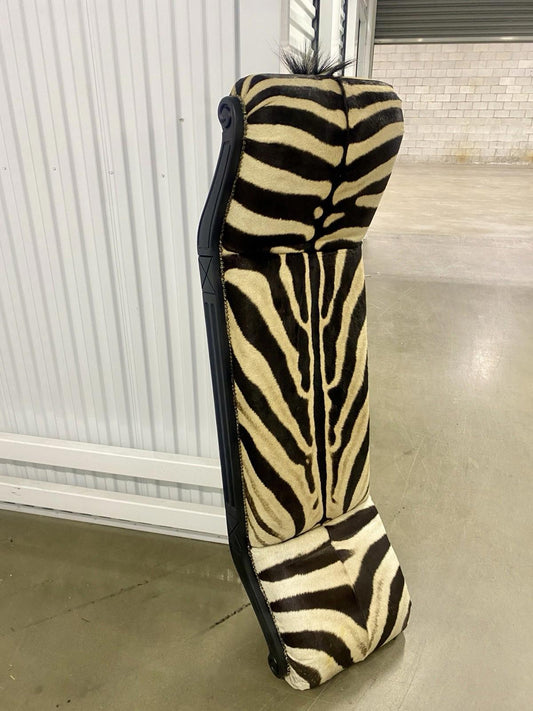 65" Zebra Hide Chaise Lounger - Paulski Art