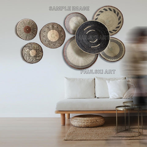 5 Makenge and Tonga Wall Basket Set #730