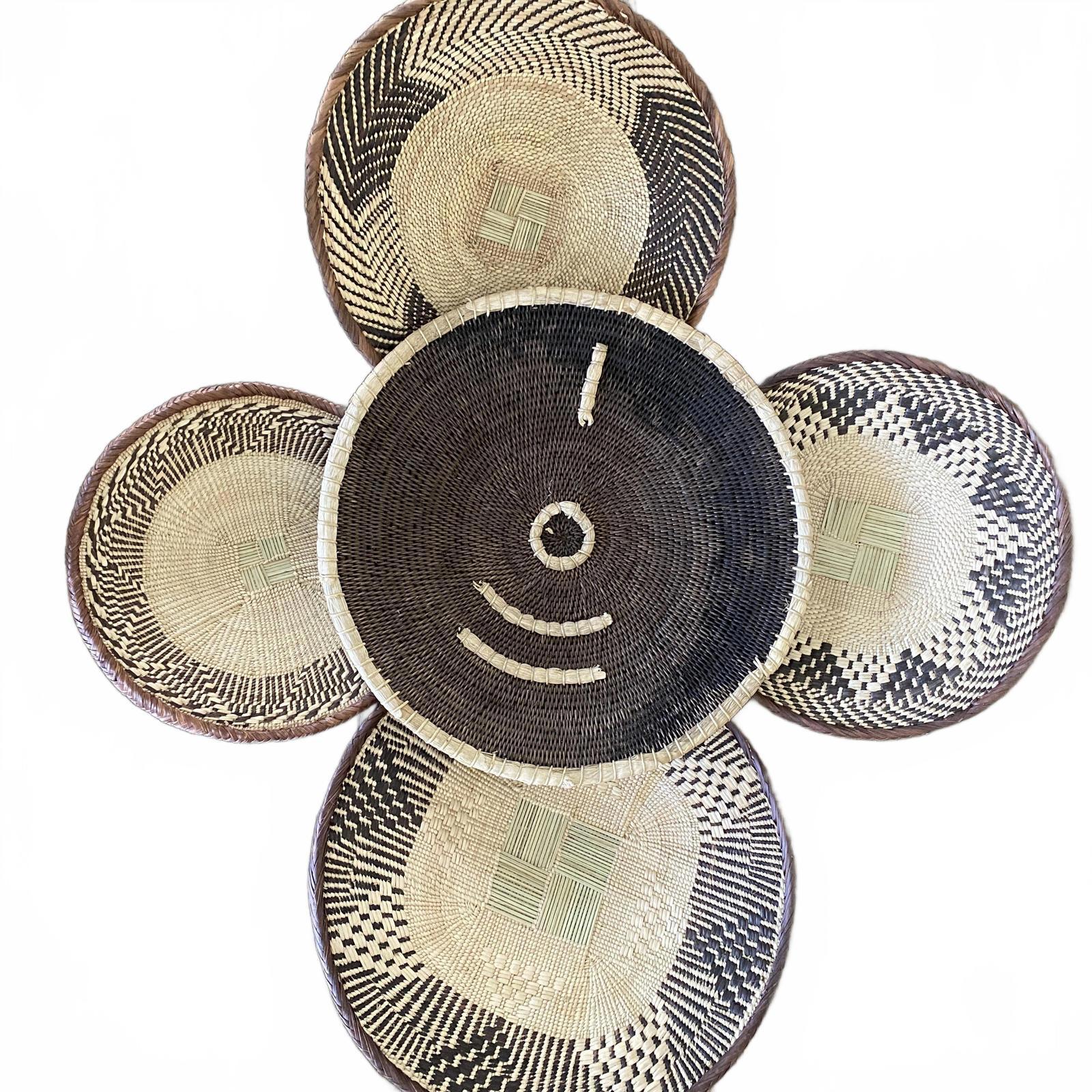 5 Makenge and Tonga Wall Basket Set #725