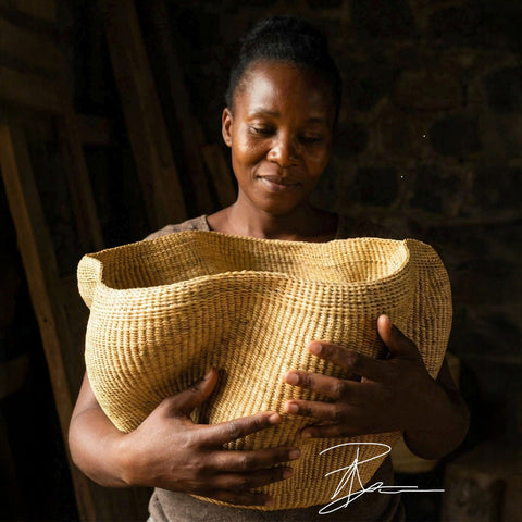 African wave basket for home decor