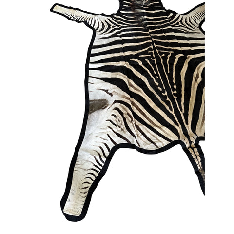 Felted A Grade Zebra Hide Rug #2