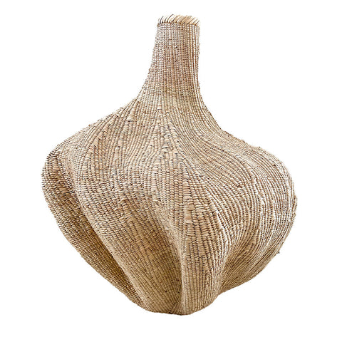 garlic gourd african basket - binga floor basket