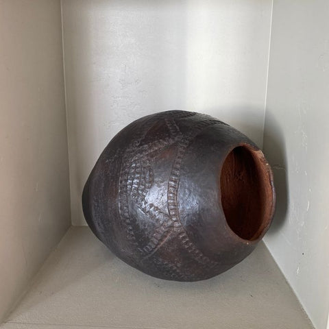 Large Antique African Zulu Pot | Antique Jar Pot | African Vessel | Vintage Wabi Sabi Jar | Clay Pot | Farmhouse Planter | African Decor