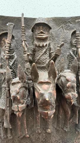 African Benin Bronze Plaque - Paulski Art