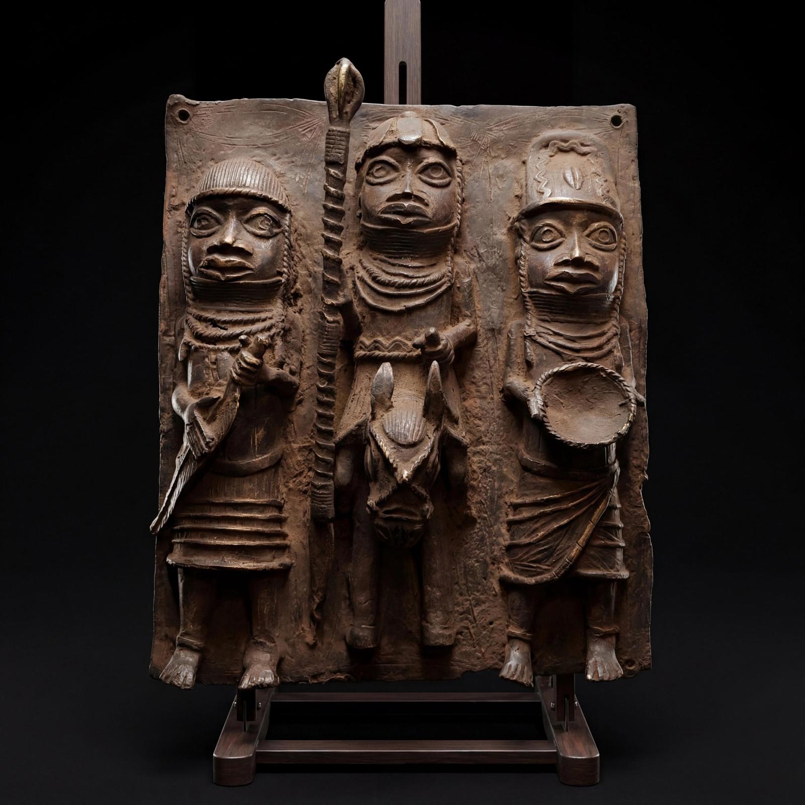 African Benin Bronze Plaque