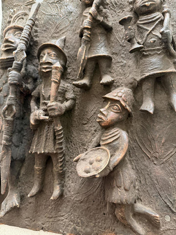 African Benin Bronze Plaque - Paulski Art