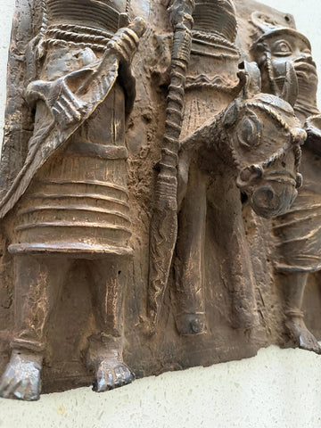 African Benin Bronze Plaque - Paulski Art