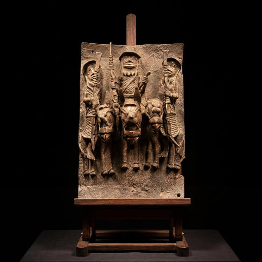African Benin Bronze Plaque - Paulski Art