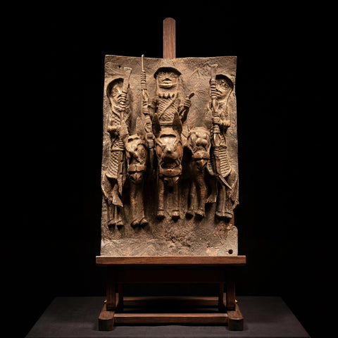 African Benin Bronze Plaque - Paulski Art