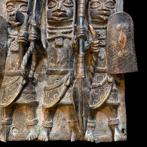 African Benin Bronze Plaque - Paulski Art
