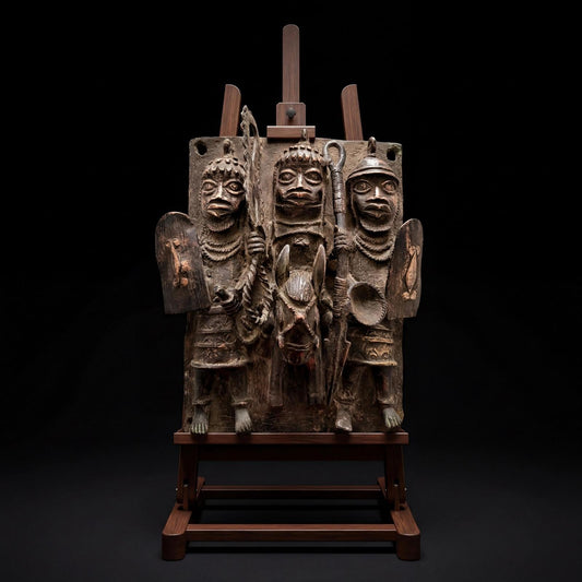 African Benin Bronze Plaque - Paulski Art