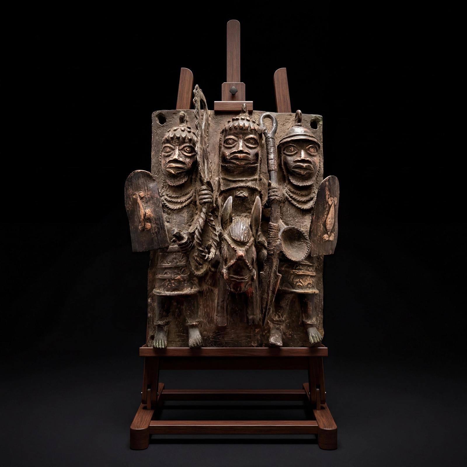 African Benin Bronze Plaque