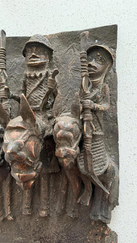 African Benin Bronze Plaque - Paulski Art