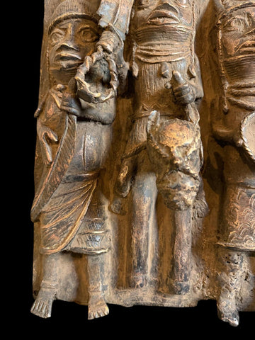 African Benin Bronze Plaque - Paulski Art