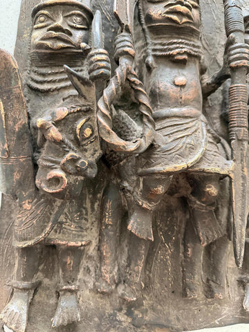 African Benin Bronze Plaque - Paulski Art