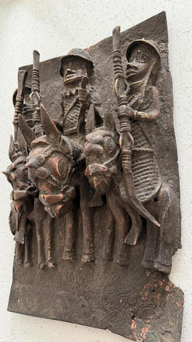 African Benin Bronze Plaque - Paulski Art