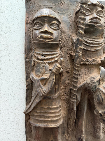 African Benin Bronze Plaque - Paulski Art