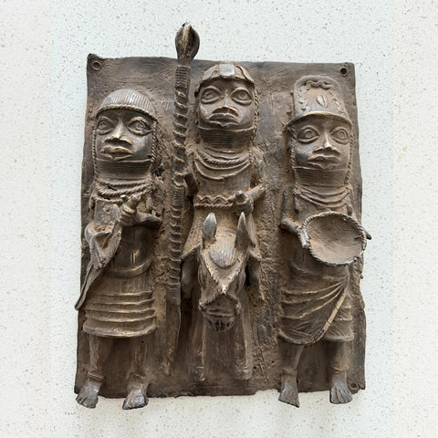 African Benin Bronze Plaque - Paulski Art