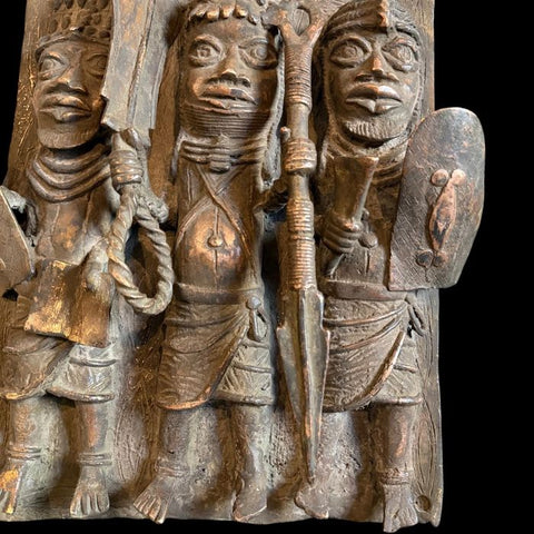 African Benin Bronze Plaque - Paulski Art