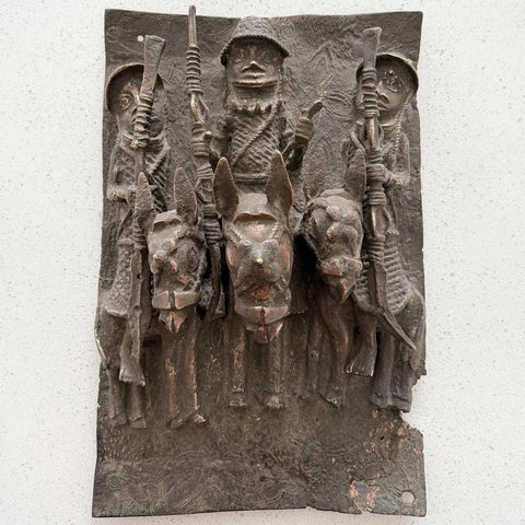 African Benin Bronze Plaque - Paulski Art