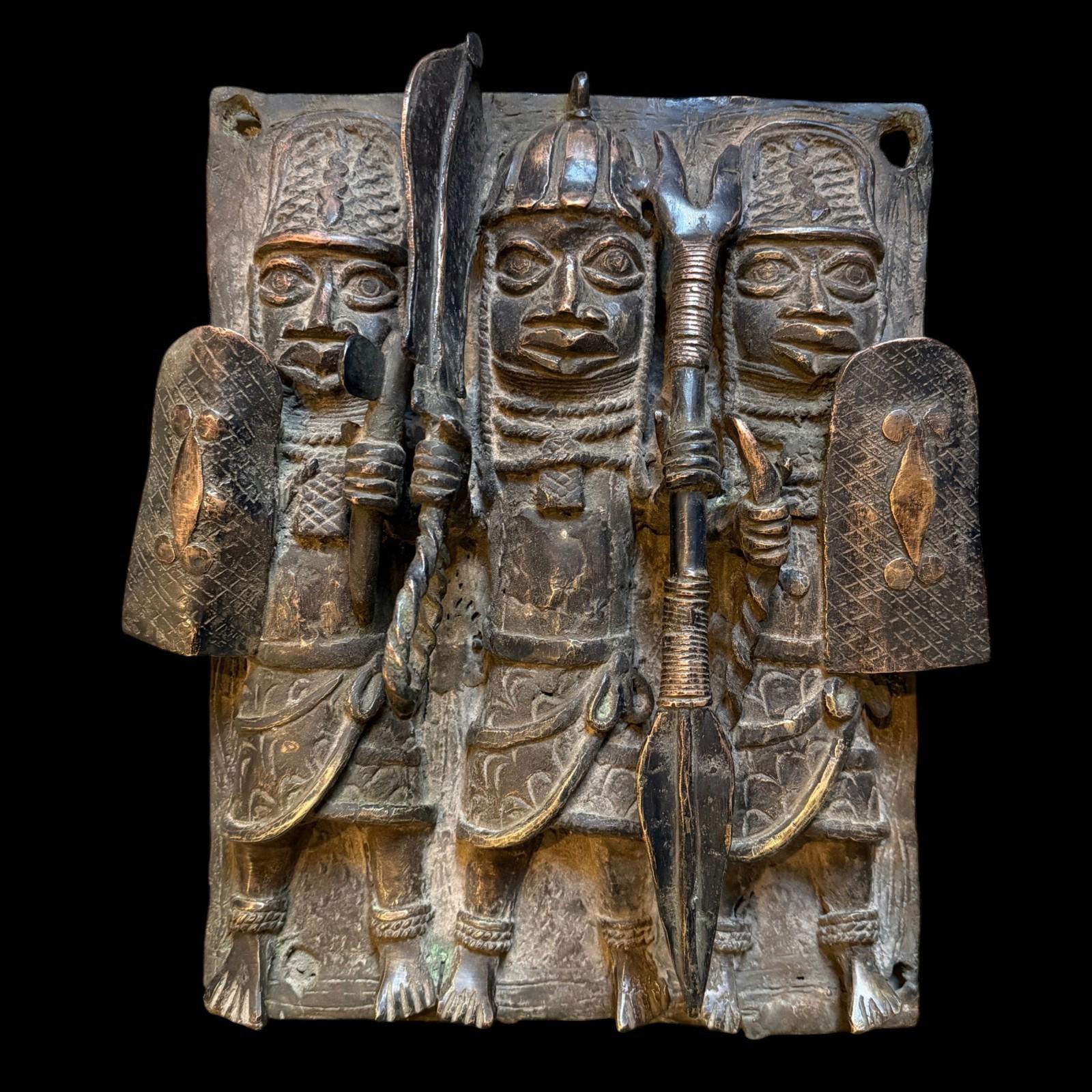 African Benin Bronze Plaque