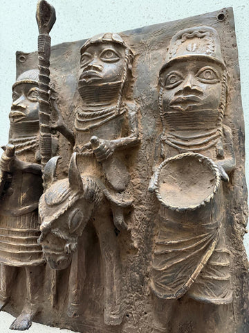 African Benin Bronze Plaque - Paulski Art