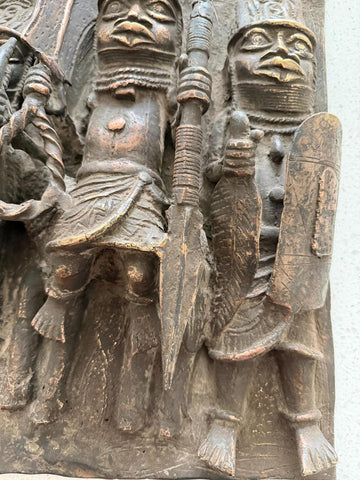 African Benin Bronze Plaque - Paulski Art