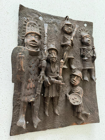 African Benin Bronze Plaque - Paulski Art