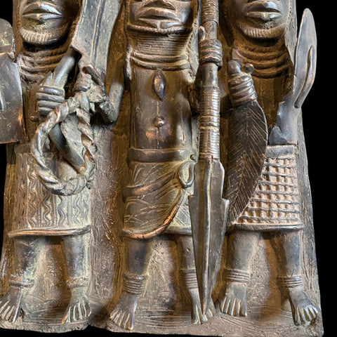 African Benin Bronze Plaque - Paulski Art