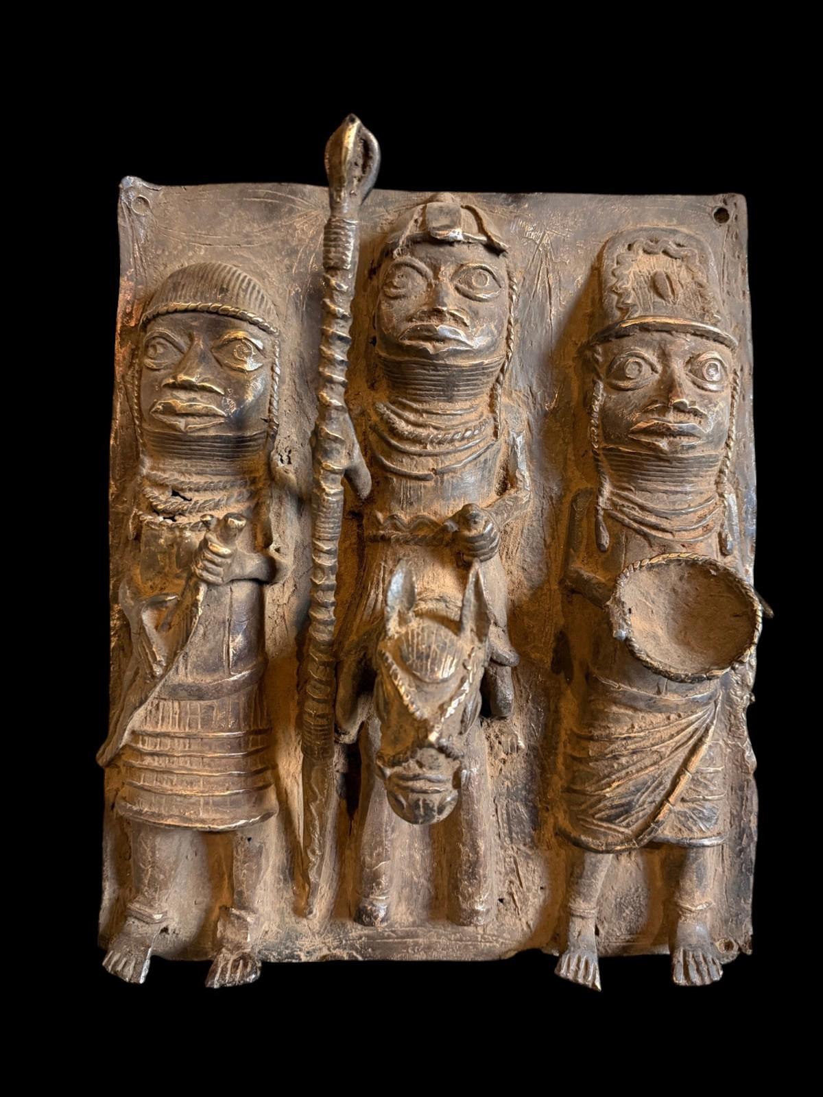 African Benin Bronze Plaque