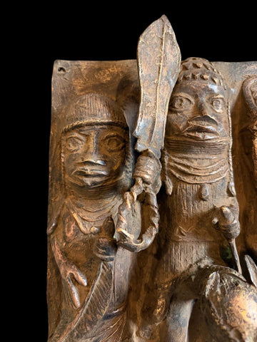 African Benin Bronze Plaque - Paulski Art