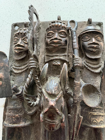 African Benin Bronze Plaque - Paulski Art
