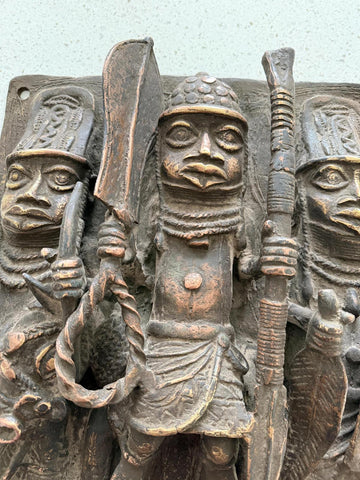 African Benin Bronze Plaque - Paulski Art