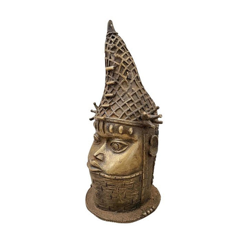 Benin Bronze Head from Nigeria - Paulski Art