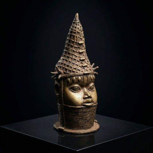 Benin Bronze Head from Nigeria - Paulski Art